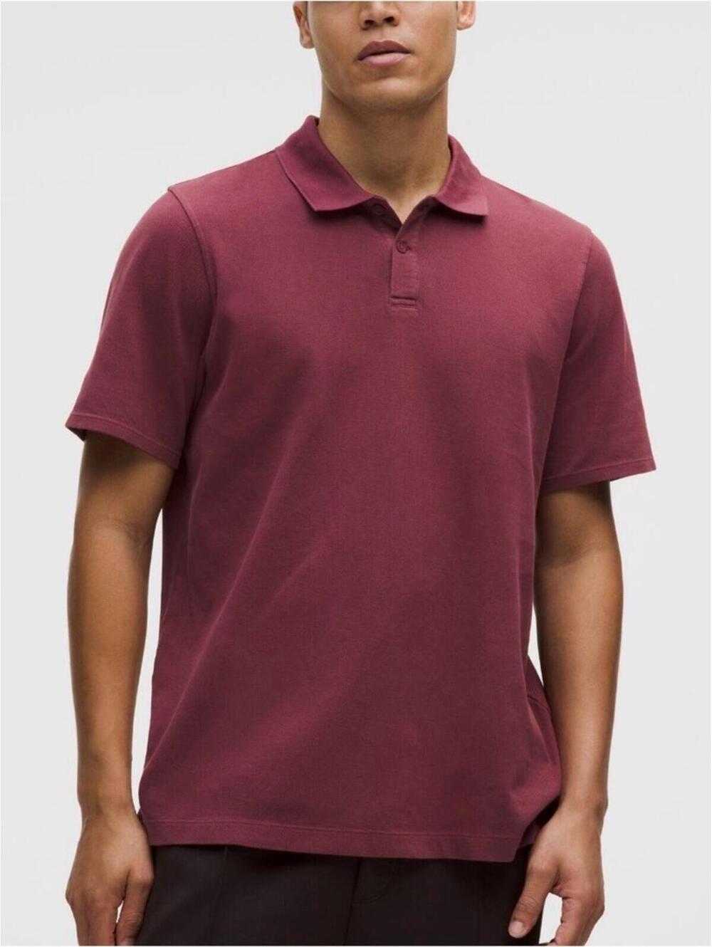lululemon men’s cotton tech pique short sleeve polo
